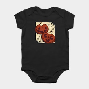 Two happy pumpkins in a thunderstorm Baby Bodysuit